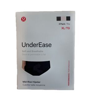 Lululemon UnderEase High-Rise Bikini Underwear 3Pack, BLK/PCLY/SCTL, Size XL